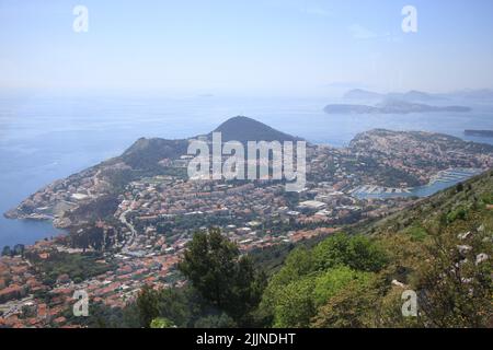 Dubrovnik Blick von oben Stockfoto