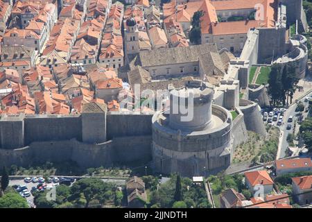 Dubrovnik Blick von oben Stockfoto