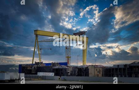 Harland und Wharf Stockfoto