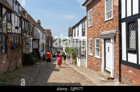 Mermaid Street in Rye East Sussex Stockfoto