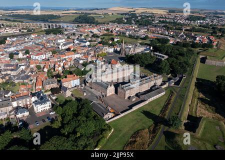 Luftaufnahme der Barracks in Berwick upon Tweed, der nördlichsten Stadt Englands Stockfoto