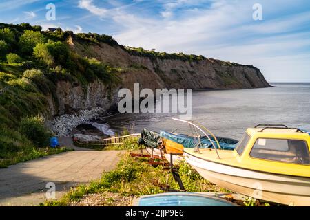 Die Robin Hood's Bay während der Sommerzeit in England, Großbritannien Stockfoto