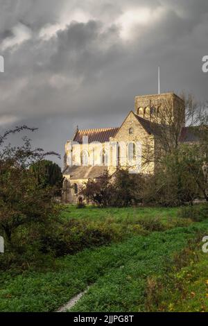 Das Krankenhaus der St. Cross Kirche in der Stadt Winchester, Hampshire, England, Großbritannien Stockfoto