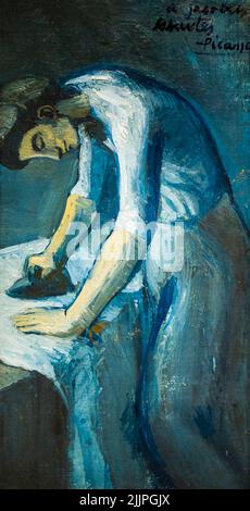PABLO RUIZ PICASSO (1881-1973) WOMAN IRONING (1901) ALFRED STIEGLITZ COLLECTION METROPOLITAN MUSEUM OF ART NEW YORK THE PHILLIPS COLLECTION WASHINGTON Stockfoto