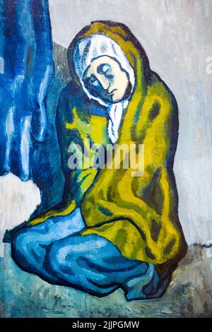 PABLO RUIZ PICASSO (1881-1973) HOCKEND BEGGARWOMAN (1902) KUNSTGALERIE VON ONTARIO DIE PHILLIPS-SAMMLUNG WASHINGTON DC USA Stockfoto