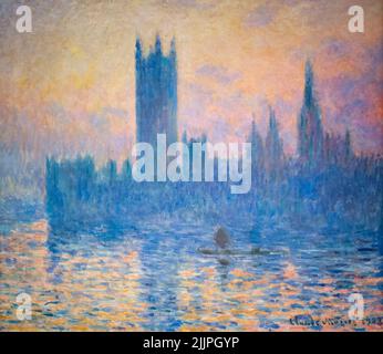 CLAUDE MONET (1840-1926) DIE HÄUSER DES PARLAMENTS, SONNENUNTERGANG (1903) DIE NATIONALE KUNSTGALERIE WASHINGTON DC USA Stockfoto