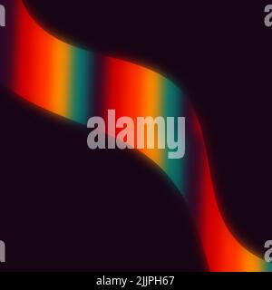 Ein 3D Rendering von farbigen abstrakten Linien Stockfoto