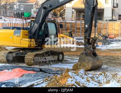 Bau neuer Wohnimmobilien in Downers Grove Stockfoto