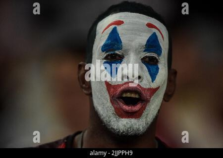 Rio De Janeiro, Brasilien. 27.. Juli 2022. RJ - Rio de Janeiro - 07/27/2022 - 2022 BRAZILIAN CUP, FLAMENGO X ATHLETICO-PR - Flamengo-Fans während eines Spiels gegen Athletico-PR im Maracana-Stadion für die Copa do Brasil-Meisterschaft 2022. Foto: Thiago Ribeiro/AGIF/Sipa USA Quelle: SIPA USA/Alamy Live News Stockfoto