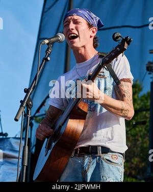 PHILADELPHIA, PA, USA - 05. JUNI 2022: Jack Kays tritt auf der alt 104,5 Summer Block Party bei Xfinity Live auf! Stockfoto