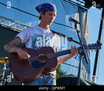 PHILADELPHIA, PA, USA - 05. JUNI 2022: Jack Kays tritt auf der alt 104,5 Summer Block Party bei Xfinity Live auf! Stockfoto