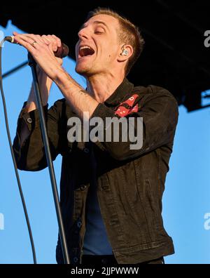 PHILADELPHIA, PA, USA - 05. JUNI 2022: The Maine treten auf der alt 104,5 Summer Block Party bei Xfinity Live auf! Stockfoto