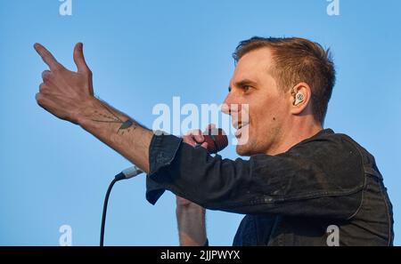 PHILADELPHIA, PA, USA - 05. JUNI 2022: The Maine treten auf der alt 104,5 Summer Block Party bei Xfinity Live auf! Stockfoto