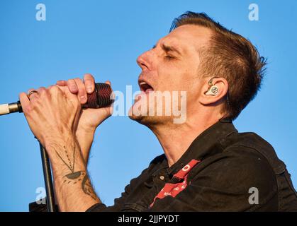 PHILADELPHIA, PA, USA - 05. JUNI 2022: The Maine treten auf der alt 104,5 Summer Block Party bei Xfinity Live auf! Stockfoto