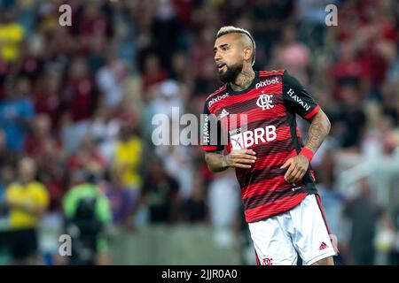 Rio De Janeiro, Brasilien. 27.. Juli 2022. PR fand im Maracanã-Stadion für das Viertelfinale der Copa do Brasil, am Mittwoch Abend (27), in Rio de Janeiro, RJ. Kredit: Celso Pupo/FotoArena/Alamy Live Nachrichten Stockfoto