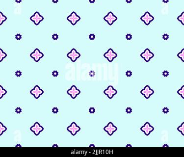 Nahtloses Muster in geometrisch-blauer Zierfarbe Stockfoto