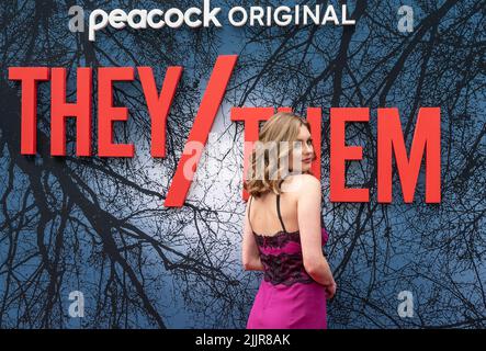 New York, USA. 27.. Juli 2022. Hayley Griffith nimmt am 27. Juli 2022 an der New Yorker Premiere des Films they/them im Studio 525 in New York Teil. (Foto von Lev Radin/Sipa USA) Quelle: SIPA USA/Alamy Live News Stockfoto