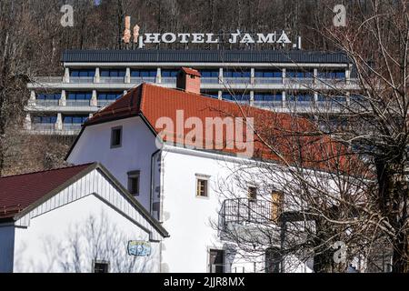 Hotel Jama, in Postojna. Slowenien Stockfoto