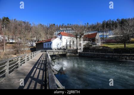 Hotel Jama, in Postojna. Slowenien Stockfoto