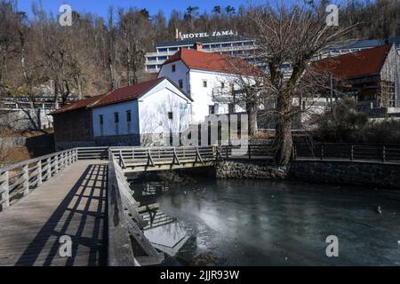 Hotel Jama, in Postojna. Slowenien Stockfoto