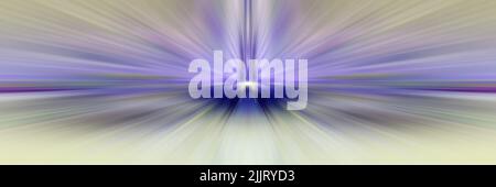 Ein abstrakter Hintergrund mit Mittelpunktperspektive, Ein Blitz von hellem Licht Stockfoto