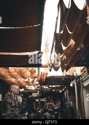 Eine schöne Aussicht auf einen Markt in assuan, ägypten Stockfoto