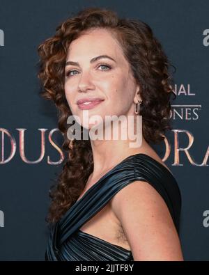 27. Juli 2022 – Los Angeles, Kalifornien – Kate Siegel. HBO Original Drama Series ''House of the Dragon'' Weltpremiere. Stockfoto