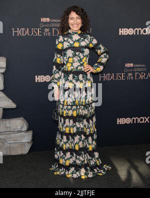 27. Juli 2022 – Los Angeles, Kalifornien – Lisa Edelstein. HBO Original Drama Series ''House of the Dragon'' Weltpremiere. Stockfoto