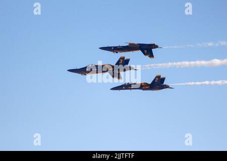 Die Miramar Airshow in San Diego, USA unter einem klaren blauen Himmel Stockfoto