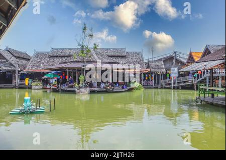 Der schwimmende Markt von Pattaya in Thailand Stockfoto