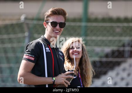 Pourchaire Théo (Fra), ART Grand Prix, Dallara F2, Portrait während des 10.. Rundes der FIA Formel 2 Meisterschaft 2022, vom 28. Bis 31. Juli 2022 auf dem Hungaroring, in Mogyorod, Ungarn - Foto Antonin Vincent / DPPI Stockfoto