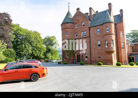Fonab Castle luxuriöses 5-Sterne-Hotel in Pitlochry, Perthshire, Schottland, Großbritannien, Sommer 2022 Stockfoto