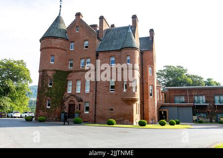 Fonab Castle luxuriöses 5-Sterne-Hotel in Pitlochry, Perthshire, Schottland, Großbritannien, Sommer 2022 Stockfoto