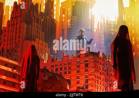 Detroit, USA. 27.. Juli 2022. The Weeknd tritt am 27. Juli 2022 im Ford Field im Rahmen seiner After Hours Til Dawn Tour auf. (Foto von Andrew Roth/Sipa USA) Quelle: SIPA USA/Alamy Live News Stockfoto