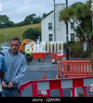 Bantry West Cork Irland, Donnerstag, 28. Juli 2022; der verurteilte Killer und Vergewaltiger Ian Horgan war heute Morgen in Bantry vor Gericht. Der 38-Jährige war wegen eines Verstoßes gegen seine Kautionsbedingungen vor Gericht, nachdem er im Mai dieses Jahres nicht vor Gericht in Macroom erschienen war. Ihm wurde Kaution verweigert. Kredit; ED/Alamy Live Nachrichten Stockfoto