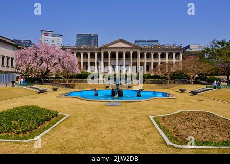 Südkorea, Seoul, Jung-gu Bezirk, Deoksugung Palast oder Palast der tugendhaften Langlebigkeit, königlicher Palast der Joseon Dynastie, Nationalmuseum von Contem Stockfoto