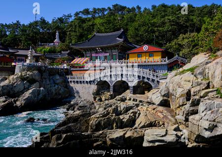 Südkorea, Provinz Gyeongsang, Busan, Haedong Yonggungsa Tempel Stockfoto