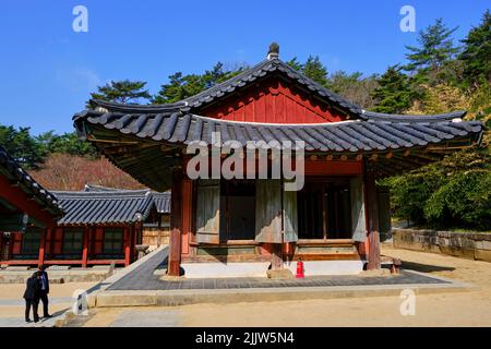 Südkorea, Nord-Gyeongsang Provinz, Andong, die Konfuzianische Akademie von Dosan Seowon, UNESCO-Weltkulturerbe Stockfoto