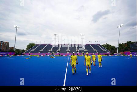 Das australische Team übt vor den Commonwealth Games in Birmingham im Hockey and Squash Center der University of Birmingham. Bilddatum: Donnerstag, 28. Juli 2022. Stockfoto