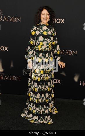 Los Angeles, Ca. 27.. Juli 2022. Lisa Edelstein nimmt an der HBO Original Drama Series „House of the Dragon“-Weltpremiere im Academy Museum of Motion Picturs am 27. Juli 2022 in Los Angeles, Kalifornien, Teil. Kredit: Jeffrey Mayer/Jtm Fotos/Media Punch/Alamy Live News Stockfoto