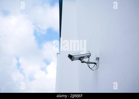 CCTV-Überwachungskamera im Außenbereich Stockfoto