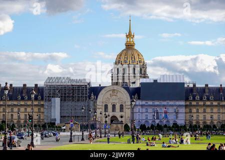 Frankreich, Paris, Les Invalides und Armeemuseen, formal das Hotel national des Invalides, auch das Hotel des Invalides ist ein Gebäudekomplex aus dem Jahr 7t Stockfoto