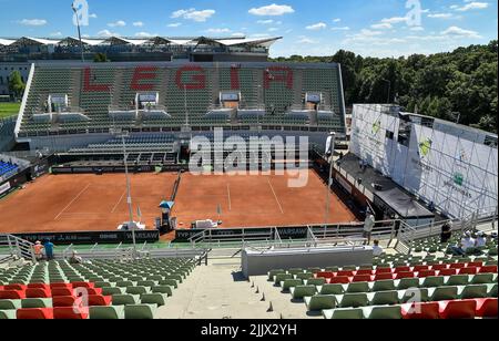 Warschau, Polen. 28.. Juli 2022. WARSCHAU, POLEN - 28. JULI: Gesamtansicht von Legia Tenis und Golf während der BNP Paribas Poland Open WTA250 am 28. Juli 2022 in Warschau, Polen. (Foto by PressFocus/Sipa USA)France OUT, Poland OUT Credit: SIPA USA/Alamy Live News Stockfoto