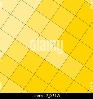 Abstraktes Mosaik-Muster in quadratischer Form mit diagonal symmetrischen, sich wiederholenden beigen Quadraten oder einem Netz aus Quadraten oder Zellen im Hintergrund Stockfoto