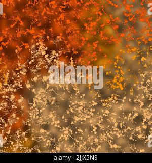 Bunte Farbe spritzt Textur und Grunge Flecken mit Farbtropfen Pinsel Stroke künstlerische Malerei Digital abstraktes Design Hintergrund Stockfoto