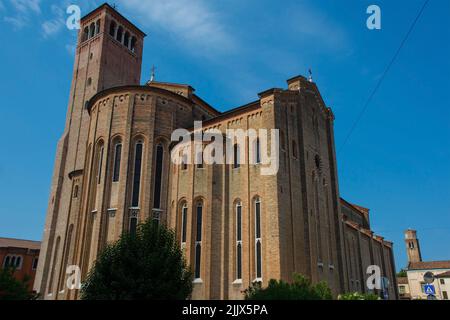 Die Dominikanerchiesa di San Nicolo aus dem 13.. Jahrhundert - Kirche des Heiligen Nikolaus - in Treviso, Venetien, Nordostitalien Stockfoto