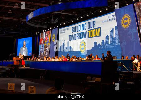 Detroit, Michigan, USA. 27.. Juli 2022. Die Verfassungskonvention der United Auto Workers von 38.. Kredit: Jim West/Alamy Live Nachrichten Stockfoto