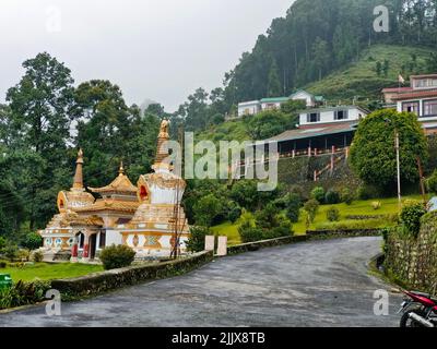 17. Juni 2022, Gangtok, Sikkim, Ranka (Lingdum oder Pal Zurmang Kagyud), Goldener Tempel, Kloster in Gangtok. Stockfoto