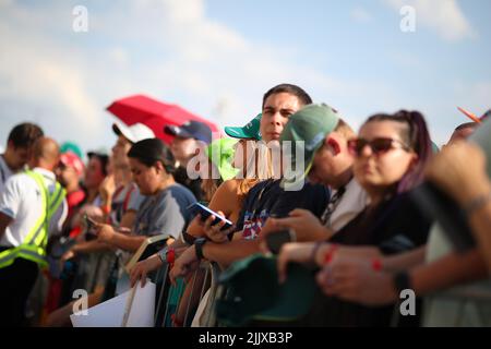 Publikum/Publikum auf der Strecke während des ungarischen GP, 28-31. Juli 2022 bei Hugaroring, Formel-1-Weltmeisterschaft 2022. Stockfoto