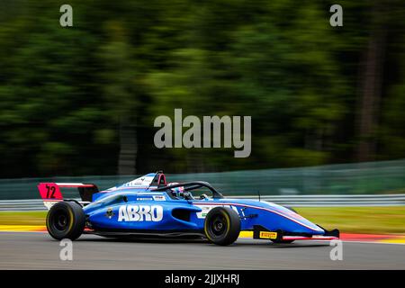 72 VILLAGOMEZ Mateo (ecu), Formule 4 - Mygale Genération 2, Aktion während der Runde 4. des Championnat de France FFSA F4 2022, vom 28. Bis 30. Juli auf dem Circuit de Spa-Francorchamps in Francorchamps, Belgien - Foto Florent Gooden / DPPI Stockfoto